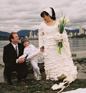 Wedding dress made from coffee filters!